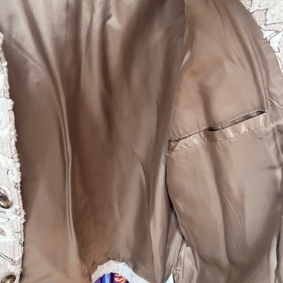 Abercrombie & Fitch Men’s Cream Floral Sherpa Zip Trucker Jacket - M - Picture 5 of 9